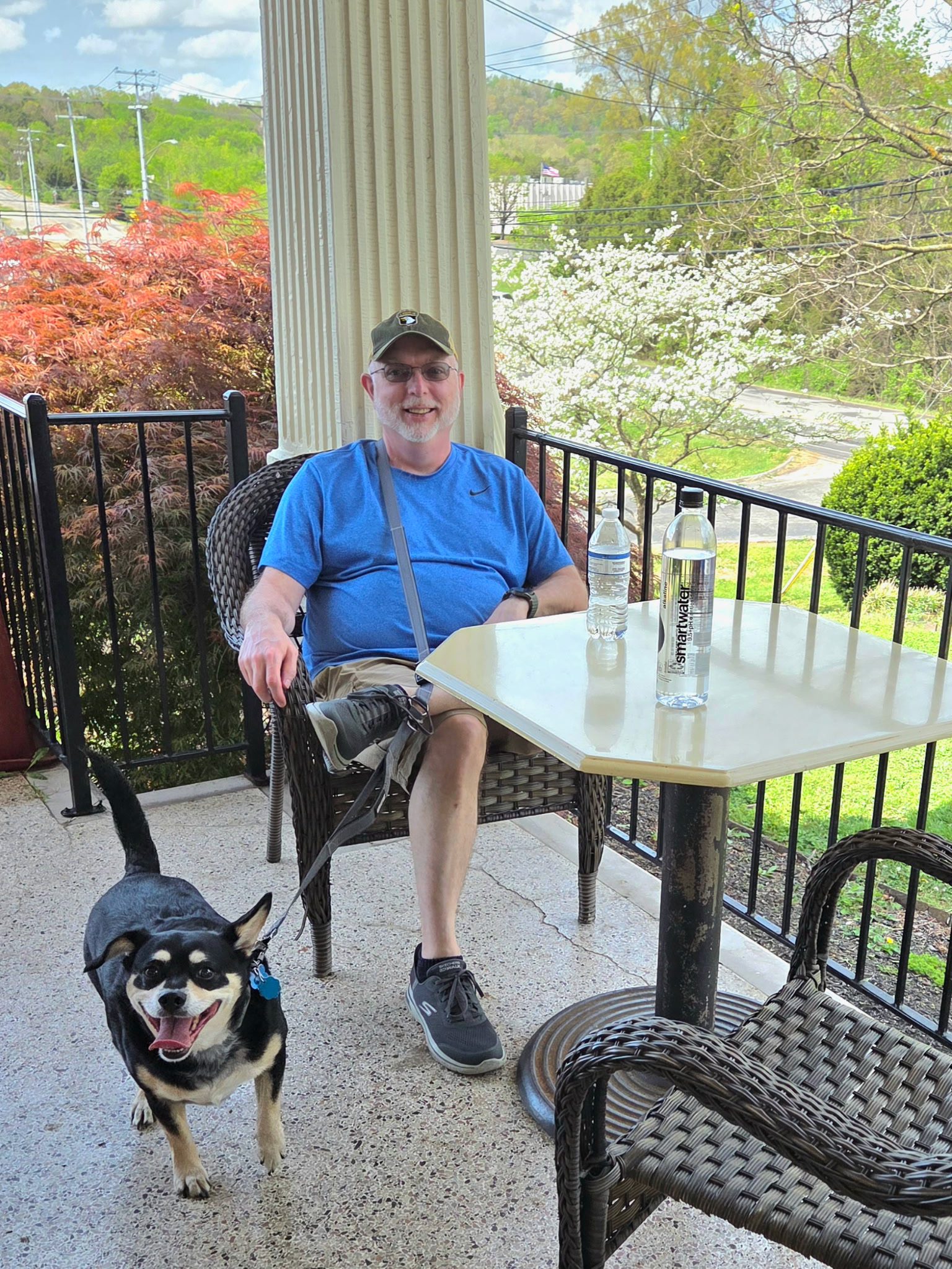 Enjoying the porch at Cruze Farm